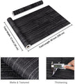 CRE8TIVE Black Grasscloth Peel and Stick Wallpaper Textured Woven Linen Fabric Black Contact Paper for Walls Self Adhesive Removable Faux Grass Cloth Wallpaper for Bedroom Countertops Cabinets 12