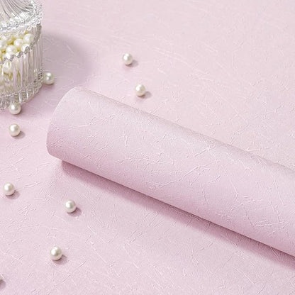 Pink Silk Wallpaper Embossed Peel and Stick Wallpaper Textured Self-Adhesive Removable Contact Paper Waterproof Vinyl Roll for Bedroom Cabinet Furniture 17.7 inch X 120 inch
