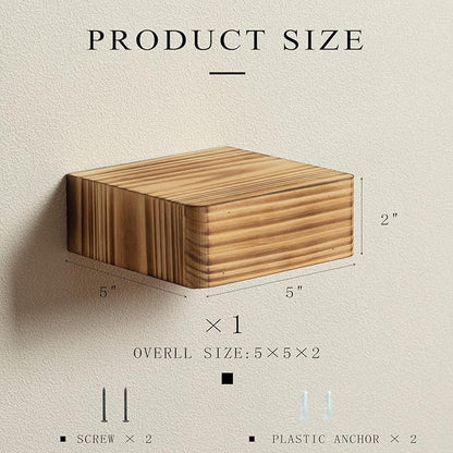 Freezing point Small Floating Shelf,Mini Wall Shelves for Kitchen Bedroom Living Room Bathroom Wall Decor Plant Display Collectibles Corner Decorative Storage Tiny Carbonize