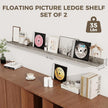 Axeman 48 Inch Floating Shelves | Picture Ledge Shelf Set of 2 | Rustic Grey Wall Shelves with Lip | Grey Picture Shelf for Wall with Ledge | Photo Ledges 48 Inch