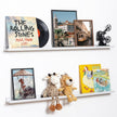 Fun Memories Picture Ledge Shelf, 40 Inch Floating Shelves Set of 2, Large Nursery Book Shelves for Toys Storage, Kids Bookshelf Wall Mounted for Wall Decor Books Photo Frames, White
