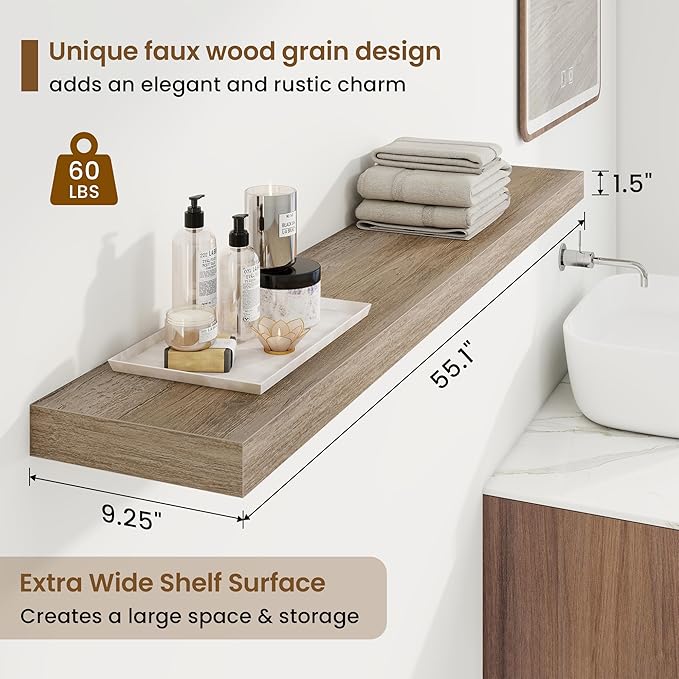 55in Floating Shelves for Wall, 55