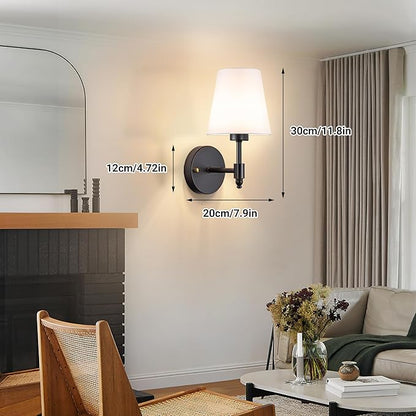 Battery Operated Wall Sconces Set of Two, Rechargeable Wireless Wall Lights with 10000mAh RGB Dimmable Detachable Bulb, Battery Sconces Wall Decor with Remote for Bedroom Living Room Hallway