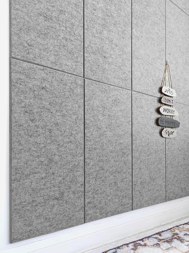 Acoustic Panels 12-Pack Soundproof Wall Panels 24"X12"X0.35" Sound Panels High Density Sound Dampening Panels - Gray Marble