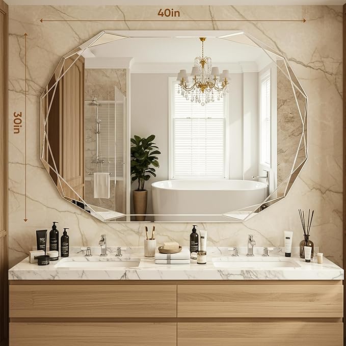 Suidia Bathroom Mirror, 30