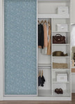 NuWallpaper NU2918 Navy Poplin Texture Peel & Stick Wallpaper, Blue