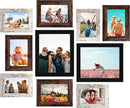 LUCKYLIFE Picture Frame Set 10-Pack, Gallery Wall Frame Collage with 8x10 5x7 4x6 Frames in 3 Different Finishes