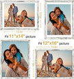 Vittanly 12x16 Picture Frames Set of 4, Display Pictures 11x14 with Mat or 12x16 without Mat, Gallery Frame for Wall, Engineered Wood with Shatter Resistant Plexiglass, Distressed White