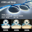 HAMRVL LED Shelf Lights, 16.4ft 12V COB LED Strip Lights, Plug-in DIY Cut to Size 4000K Natural White Tape Lights, Dimmable Under Shelf Lighting for Bookcase, Kitchen Cabinet, Display Case, Showcase