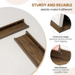 Axeman Picture Ledge Shelf, Floating Shelves for Wall Decor Storage Set of 6, 16 inch Floating Wall Mounted Shelves, Shelves with Lip for Living Room, Bedroom, Nursery, Bathroom, Kitchen, Walnut