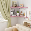 Cute Cloud Shelves, Wavy Floating Corner Shelf, Cute Corner Wall Shelves for Nursery Decor, Cloud Shelf for Bedroom,Living Room,Bathroom&Home Decor,Pink
