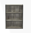 Furinno PASIR Book Shelf, 3-Tier Bookshelf, Storage Shelves Bookcase, 9.7 x 23.7 x 31.5, for Living Room, Bedroom, Home Office, French Oak