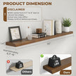RICHFOCUS Live Edge Wood Floating Shelves 72