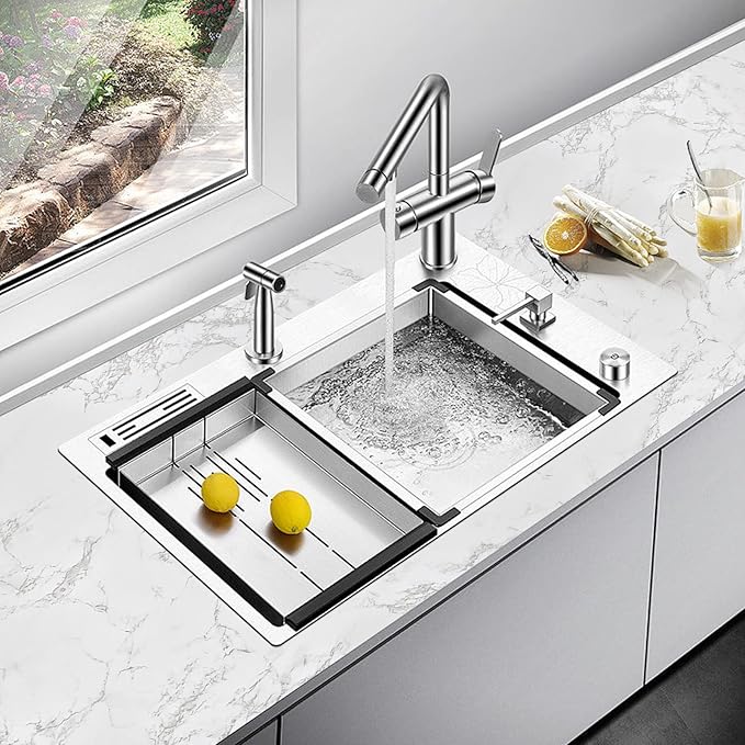 practicalWs Marble Paper Granite Gray/White Roll Kitchen Countertop Cabinet Furniture is Renovated Thick PVC Easy to Remove 17.71" x 393.7"