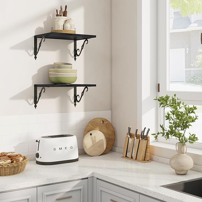 RICHFOCUS 12 Inch Deep Floating Shelves for Wall, 16