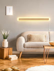 1 Pack Modern Plug in Long Wall Sconce 39.3‘’ LED Bamboo Wall Lights 31W Long Strip Indoor Wall Lamp 3000K with 6.5FT Plug in Cord and On/Off Switch on The Cord for Living Room Hallway Stairwell