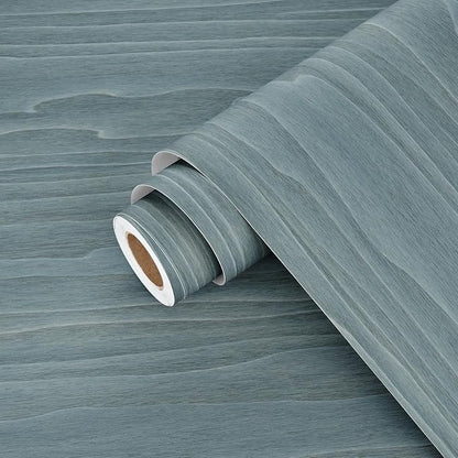 Wallercity Gray/Blue Weathered Wood Contact Paper for Countertops Vintage Peel and Stick Wooden Wallpaper for Bathroom Kitchen Cabinets Self Adhesive Wood Wall Paper for Desk Table Tops 15.8''x78.7''