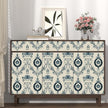Blue Floral Wallpaper Peel and Stick Vintage Damask Contact Paper 17.5