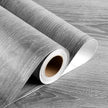 Stickyart Grey Wood Grain Contact Paper Textured Gray Wood Wallpaper Peel and Stick Wood Grain Wallpaper for Cabinets Drawers Closet Shelves Removable Wood Furniture Wallpaper Wood Wall Paper 15.8x160
