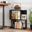 Tangkula 3 Tier Geometric Bookshelf, S Shaped Open Bookcase with Storage, Home Office Decor, Freestanding Wood Display Shelf for Living Room Study, Small Bookshelf for Small Spaces (1, Black)