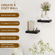 Fun Memories Black Floating Shelves 8 Inch Long, 8