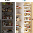 bukfen Over the Door Pantry Organizer, 8-Tier Adjustable Basket Kitchen Pantry Door Organization and Storage, Heavy-Duty Metal Hanging Kitchen Spice Rack, D6.3 x W17.32 x H66.93 inch, 1 Pack