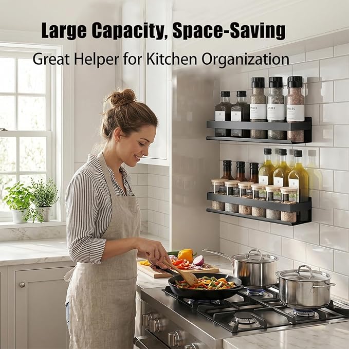 15.7inches Stainless Steel Wall Mounted Floating Shelves for Kitchen,Bathroom,Living Room Storage Shelf,Rust Protection, Easy to Clean