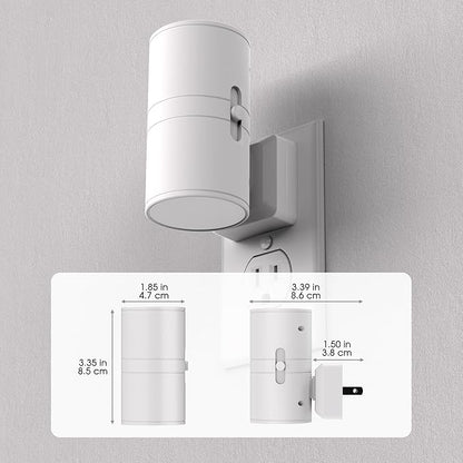 Briignite Night Lights Plug into Wall, Modern LED Night Light Plug in, Dusk to Dawn Sensor, Soft White 3000K, 0-100LM Adjustable Brightness, Dimmable NightLight for Hallway, Bedroom, Stairway, 2 Pack