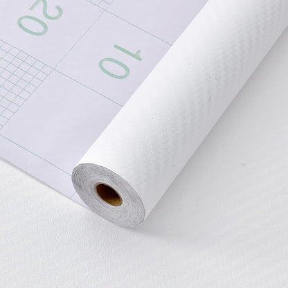 Haimin Fabric Wallpaper Textured Contact Paper (24in X 393in) Grasscloth Wallpaper Peel and Stick Faux Linen Wall Paper Waterproof Vinyl Self Adhesive (White)