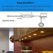 Under Cabinet Lighting Dimmable LED Puck Lights,Recessed Mount,12V Low Volt,60mm Cutout Haolgen Bulb Replace,Small Puck Light Plug in for Curio,Book Case,Display Shelf,6000k Cold White,6pcs