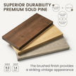 Marsmiles 30 Inch Floating Shelves | 9.3 Inch Deep Dark Wood Wall Shelves Set of 2 | Rustic Reclaimed Wood Shelves for Room Wall | Farmhouse Floating Shelves for Living Room Bathroom