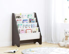UTEX Kids Sling Bookshelf - Kids Magazine Rack with Organizer, Book Organizer (Espresso)