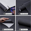Amiya Black Peel and Stick Wallpaper Solid Color Textured Grey Contact Paper Pure Self Adhesive Wallpaper Matte Removable Wall Paper Decorative Walls Decal Vinyl Roll 15.7