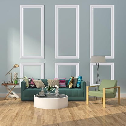 3 PCS Premade Wainscoting Panels，Accent Wall Panels for Interior Decor,All Edges precut, Factory Primed molding Pieces (54x 24+24x24in)