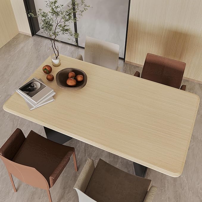 BOMENG Large White Oak Wood Wallpaper Light Oak Contact Paper Peel and Stick Countertops for Kitchen Beige Wood Wallpaper 48