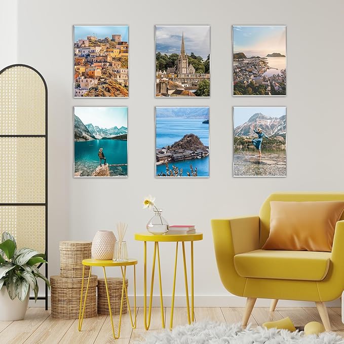 DZZ 11x14 frame Clear Acrylic 11 x 14 picture frame,High Transparent Photo Frame,frames 11x14 for Photo Poster Canvas Certificate Document Gallery,Set of 6