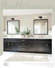 Ken & Ricky Modern Bathroom Sconces Set of 2, Matte Black Bathroom Wall Sconces,24-Inch Wall Sconce Light Fixtures for Bathroom Living Room Bedroom