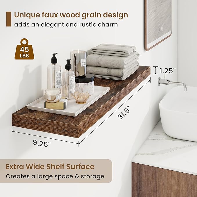 Marsmiles 32in Floating Shelves for Wall, 32