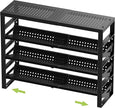 Expandable, Stackable, Adjustable Spice Rack kitchen Organizer,Metal Pantry Storage Shelves - Multi-Tier Shelf for Cabinet, Countertop, Pantries, Cupboard or Wall Mount,Black
