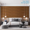 Art3d 4-Piece 94 x 12.6 Inch Acoustic Lightweight Slat Wall Panel - Waterproof Wood Textured Wainscoting Panel of 33 Sq.Ft for Bedroom, Home Theater Office Accent Wall, Teak