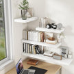 Fun Memories White Floating Shelves for Wall, 30 x 9 Inch Floating Shelf Set of 2, Rustic Natural Wood Wall Shelves, 9