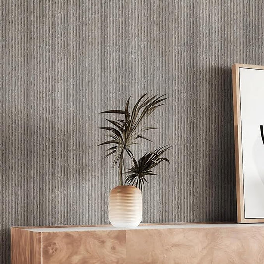 3D Faux Stone Peel and Stick Roll-15.7"x110"Thick PVC Foam Wall Paneling,DIY Self Adhesive Removable Waterproof&Sound Dampening for Cement Texture Accent Wallpaper for Living Room,Bedroom(Dark Gray)