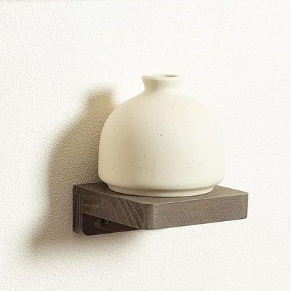 Freezing point Small Floating Shelf for Wall Set of 4 Natural Wood 4Inch Mini Wall Shelves Decor Plant Display Collectibles Mounted Kitchen Bathroom Bedroom Corner Decorative Storage Tiny Stand Coffee