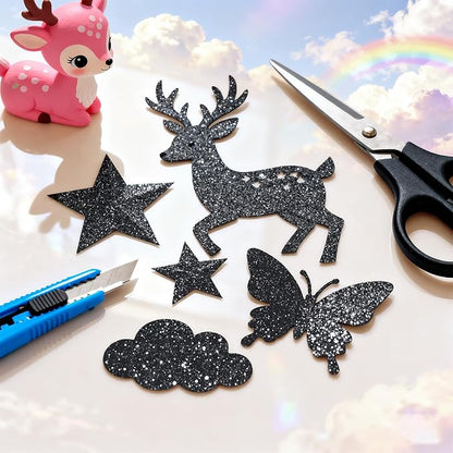 Peel and Stick Wallpaper Borders 390” x 4” Self Adhesive Mirror Frame Border Glitter DIY for Kitchen Bathroom Mirror Removal Border Sticker Wall Decor Cover 10.8 Sq.Ft, Black Glitter