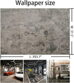 BAYYA Extra Wide Concrete Textured Wallpaper Peel Stick Light Grey Matte Thicken 31.5