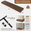 fuqing Floating Shelves for Wall, Wall Mounted Wood Floating Shelf with Invisible Brackets for Living Room, Bathroom, Bedroom, Kitchen Storage and Decor, 36 Inch Set of 2, Walnut