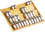 SpaceAid Bamboo Spice Drawer Organizer, (Need 3