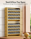 Orimade 4 Tier Spice Rack Organizer for Cabinet, Freestanding Bamboo Seasoning Rack for Countertop, Cupboard, Pantry, Kitchen, 13.18 x 4.13 x 12.2 inches(Spice Jars Not Included)