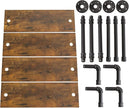 YMYNY Industrial Pipe Shelf Bracket, 4 Tiers Retro Wall Mounted Floating Shelf, Wood DIY Bookshelf, Storage Shelves for Living Room, Bedroom, Office, 24