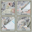 Peel and Stick Wallpaper Vintage Wall Paper Gray/Purple Floral Contact Paper Removable Wallpaper 17.3
